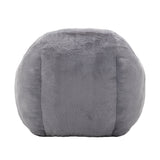 Bean Bag Chair, Comfy Bean Bag Sofa with Back Support, Faux Fur Bean Bag Chair for Adults and Kids, Stuffed Floor Sofa for Living Room, Bedroom, Apartment, Grey
