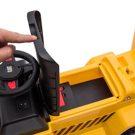 6V CAT Ride-On Dump Truck with LED Light, Dump Bed