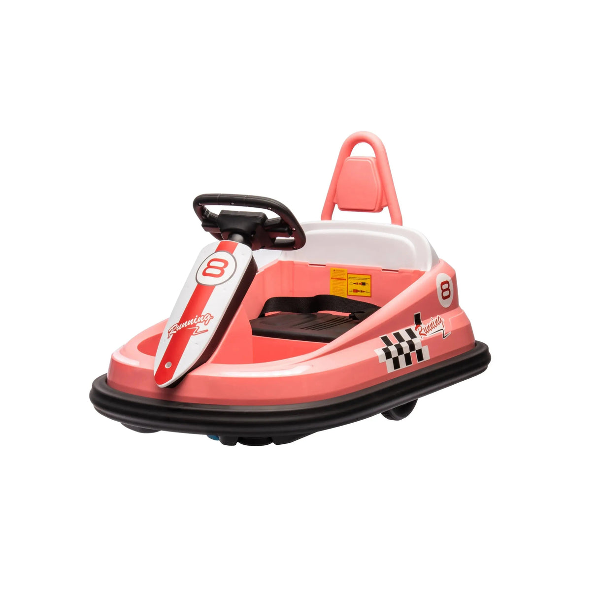 6V 360° Spin Electric Rechargeable Ride-On Bumper Car with LED Lights, Music, Remote Control