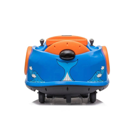 Blue 12V 360° Spin Electric Rechargeable Ride-On Bumper Car with Music, Remote Control