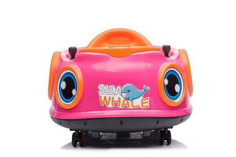 Pink 12V 360° Spin Electric Rechargeable Ride-On Bumper Car with Music, Remote Control