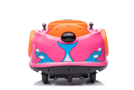 Pink 12V 360° Spin Electric Rechargeable Ride-On Bumper Car with Music, Remote Control