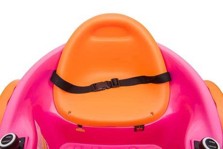 Pink 12V 360° Spin Electric Rechargeable Ride-On Bumper Car with Music, Remote Control