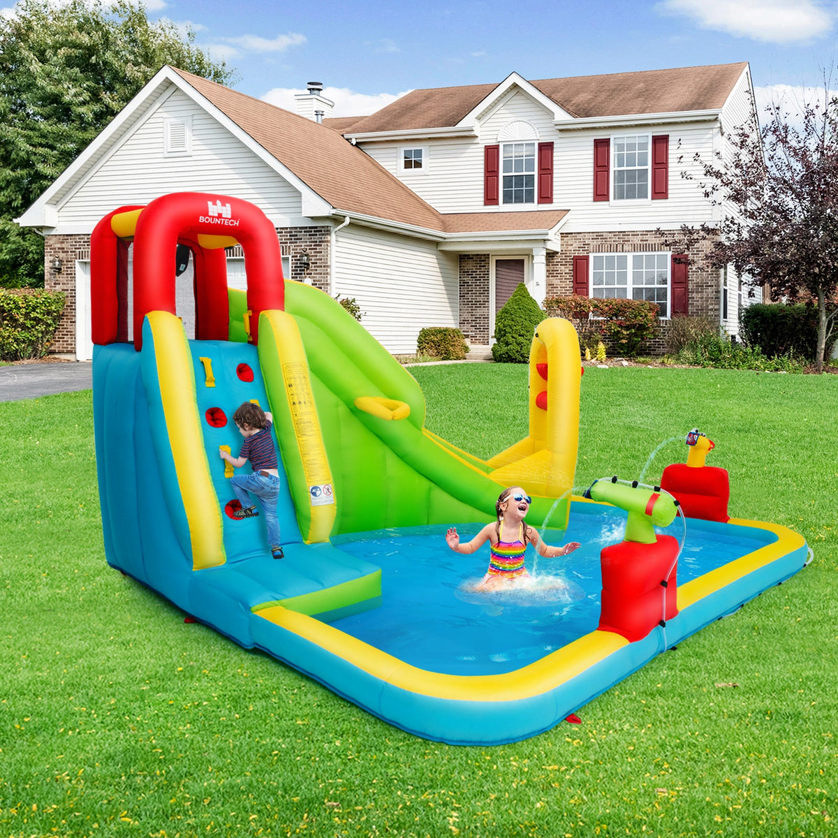 Inflatable Slide Without Pool Inflatable Splash Jump Slide Water Bounce without Blower | KidsVIPOnline