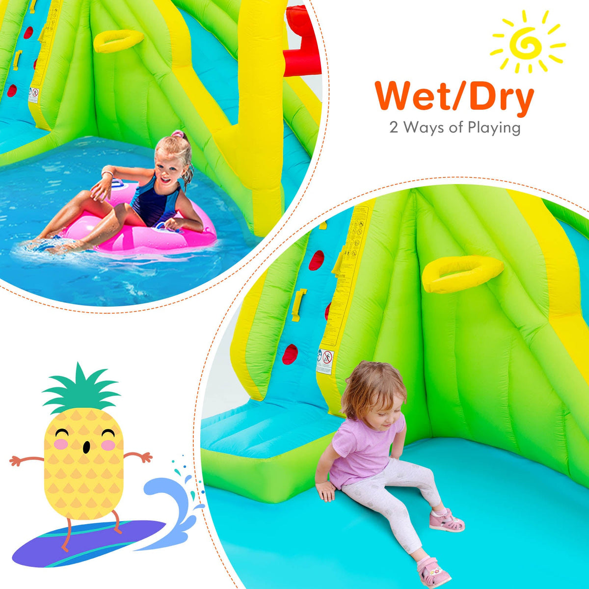 Splash Bounce Inflatable Splash Jump Slide Water Bounce without Blower | KidsVIPOnline