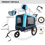 Outdoor Heavy Duty Foldable Utility Pet Stroller Dog Carriers Bicycle Trailer
