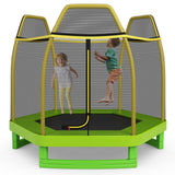 7 Feet Kids Recreational Bounce Jumper Trampoline-Green