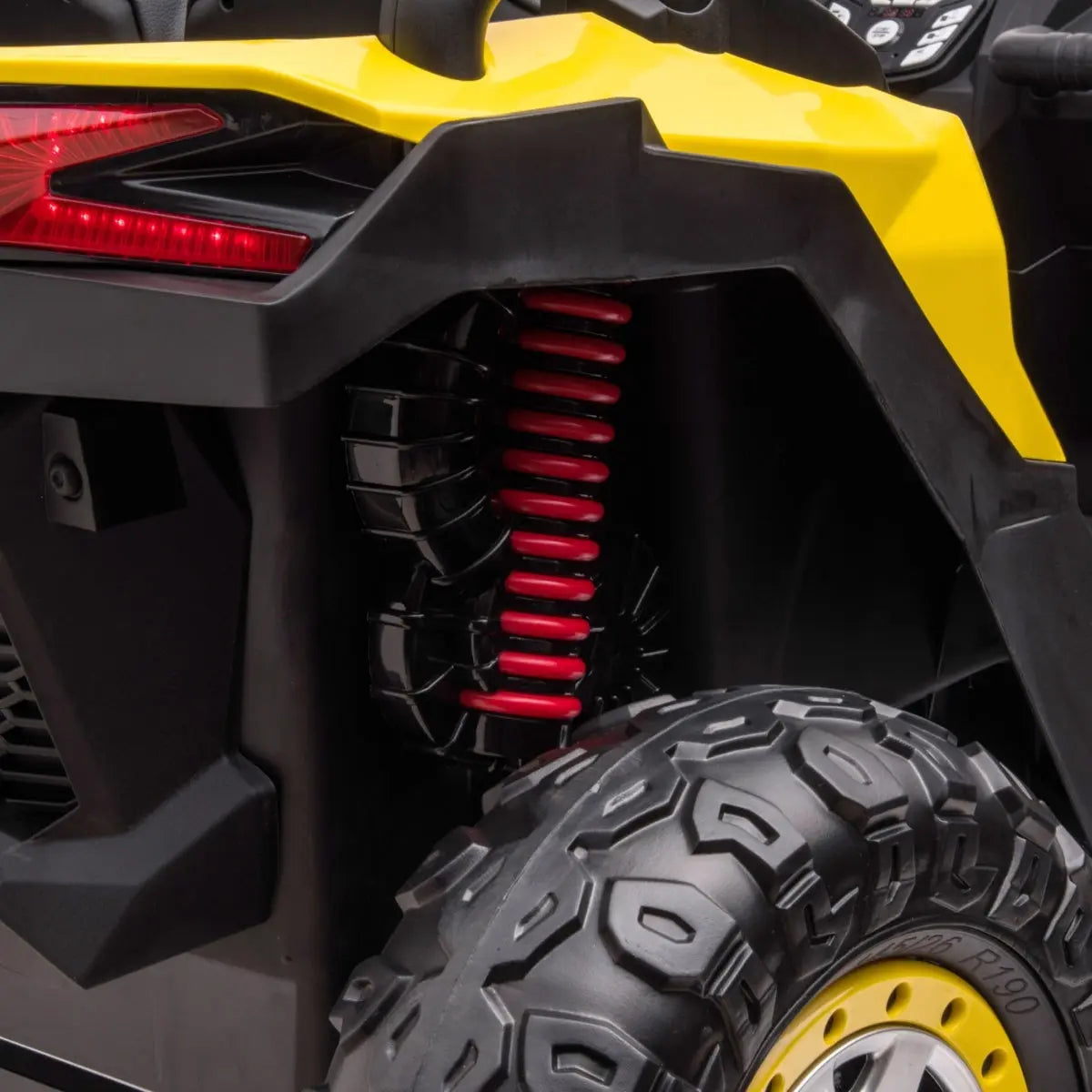 24V Kids Storm 4X4 2-Seater UTV with EVA Tires, Emergency Siren, Lights, Music, Remote