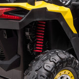 24V Kids Storm 4X4 2-Seater UTV with EVA Tires, Emergency Siren, Lights, Music, Remote