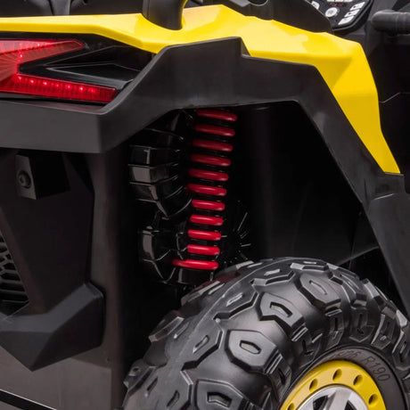 24V Kids Storm 4X4 2-Seater UTV with EVA Tires, Emergency Siren, Lights, Music, Remote