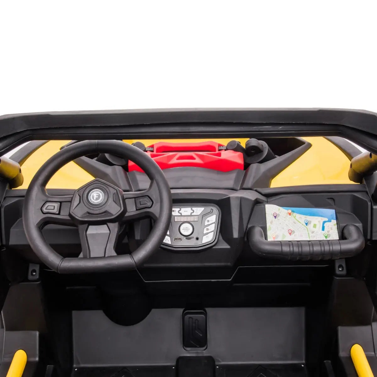 24V Kids Storm 4X4 2-Seater UTV with EVA Tires, Emergency Siren, Lights, Music, Remote