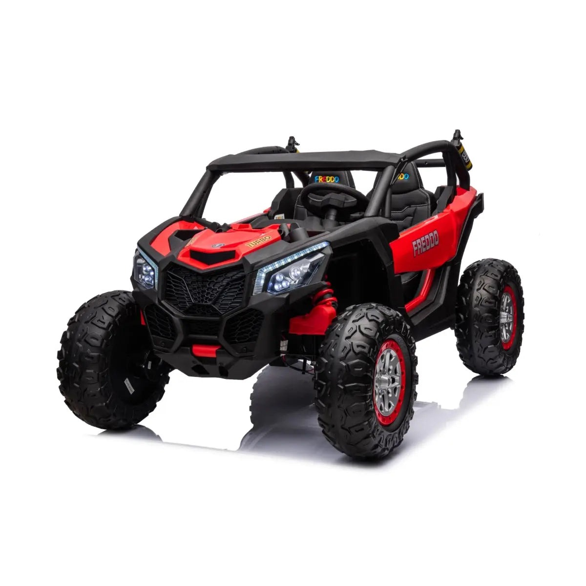 24V Kids Storm 4X4 2-Seater UTV with EVA Tires, Emergency Siren, Lights, Music, Remote