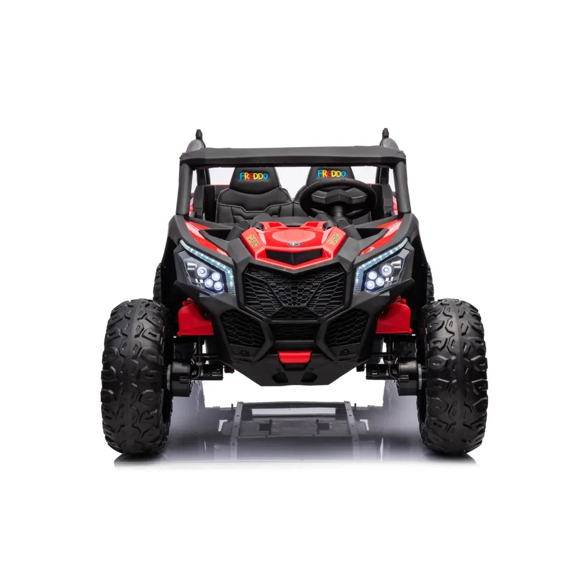 24V Kids Storm 4X4 2-Seater UTV with EVA Tires, Emergency Siren, Lights, Music, Remote