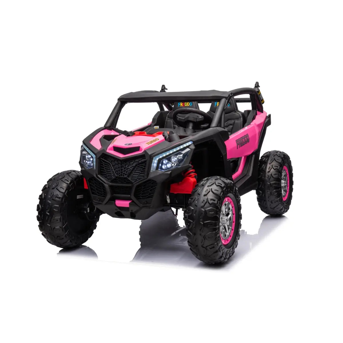 24V Kids Storm 4X4 2-Seater UTV with EVA Tires, Emergency Siren, Lights, Music, Remote