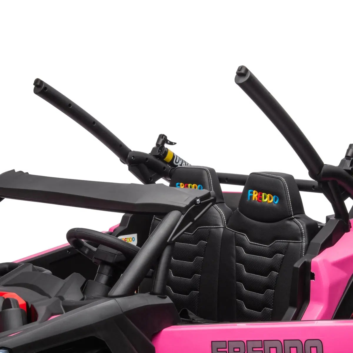 24V Kids Storm 4X4 2-Seater UTV with EVA Tires, Emergency Siren, Lights, Music, Remote