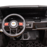 24V 6-Wheel Tractor Trailer 2-Seater Ride-On with EVA Tires, Dump Cart, LED Lights, Music, Remote