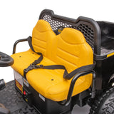 24V 6-Wheel Tractor Trailer 2-Seater Ride-On with EVA Tires, Dump Cart, LED Lights, Music, Remote