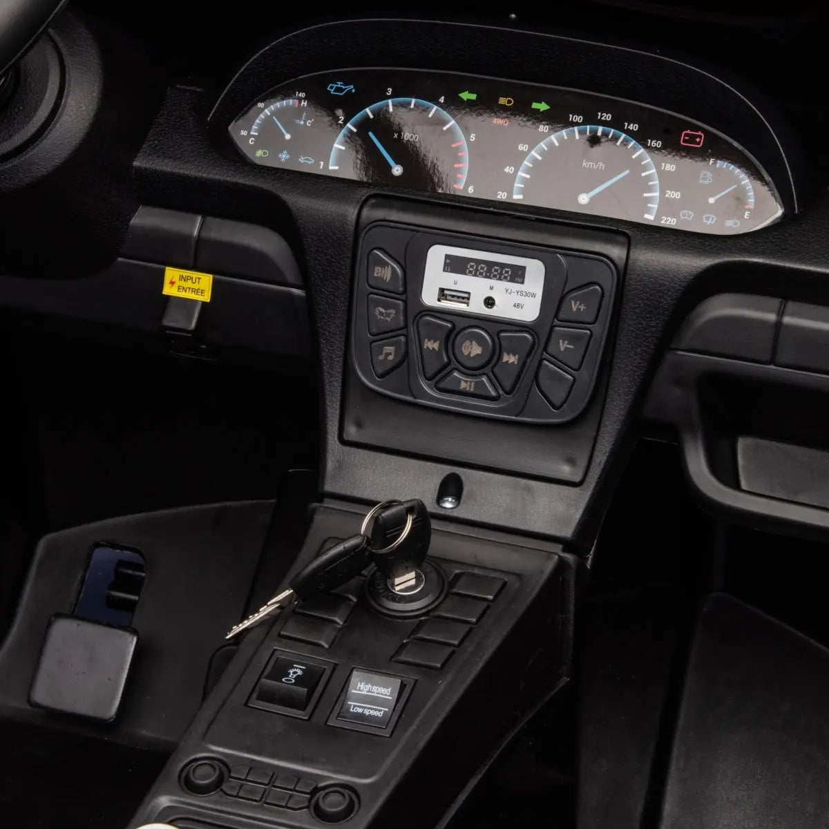 48V 14Ah Rocket Supercar — World's Fastest 2-Seater Kids Ride-On with Tubeless Rubber Tires, 600W Brushless Motor, Precision Differential