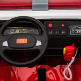 24V Kids 2-Seater Ride-On Fire Truck with EVA Tires, LED Lights, Music, Remote