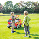 24V Kids 2-Seater Ride-On Fire Truck with EVA Tires, LED Lights, Music, Remote