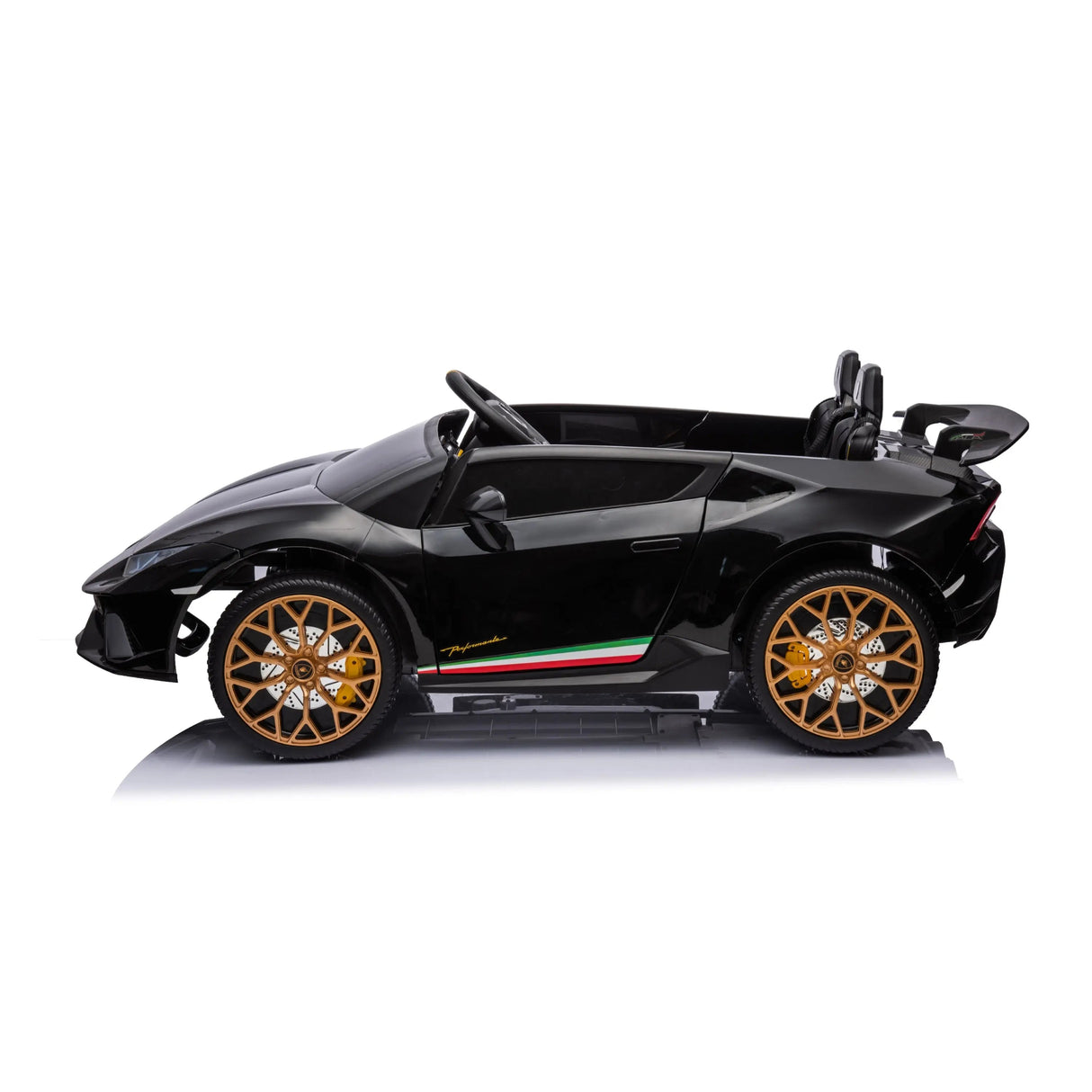 24V Kids Lamborghini Huracan 2-Seater 4x4 AWD Ride-On Car with EVA Tires, Music, Remote