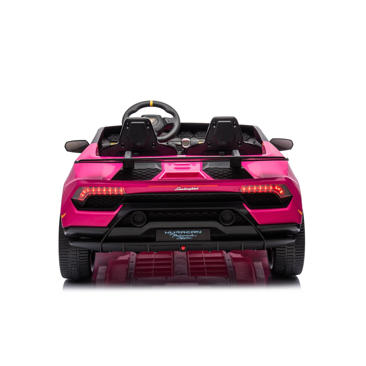 24V Kids Lamborghini Huracan 2-Seater 4x4 AWD Ride-On Car with EVA Tires, Music, Remote
