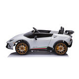 24V Kids Lamborghini Huracan 2-Seater 4x4 AWD Ride-On Car with EVA Tires, Music, Remote