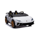 24V Kids Lamborghini Huracan 2-Seater 4x4 AWD Ride-On Car with EVA Tires, Music, Remote