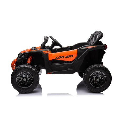 24V Can-Am Maverick 1-Seater 4X4 Kids UTV with EVA Tires, LED Lights, Music, Remote