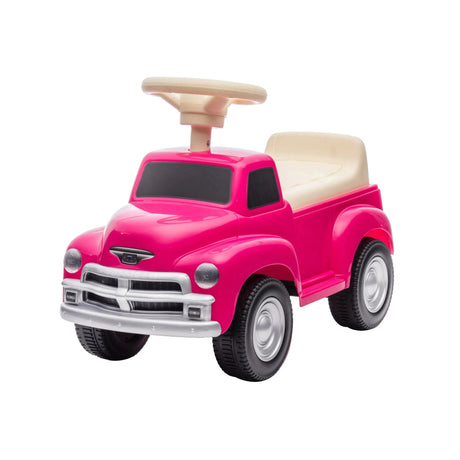 Toddlers Chevrolet 3100 Vintage Foot-To-Floor Ride-On Push Car with Music, Storage