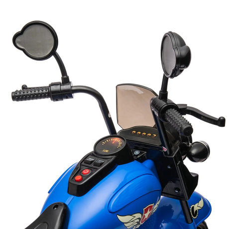 12V 35W Kids 3-Wheel Chopper-Style Cruiser Ride-On Motorcycle with LED Lights