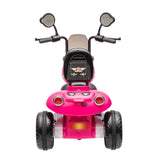 12V 35W Kids 3-Wheel Chopper-Style Cruiser Ride-On Motorcycle with LED Lights