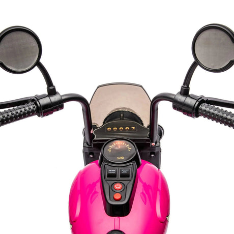 12V 35W Kids 3-Wheel Chopper-Style Cruiser Ride-On Motorcycle with LED Lights