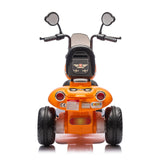 12V 35W Kids 3-Wheel Chopper-Style Cruiser Ride-On Motorcycle with LED Lights