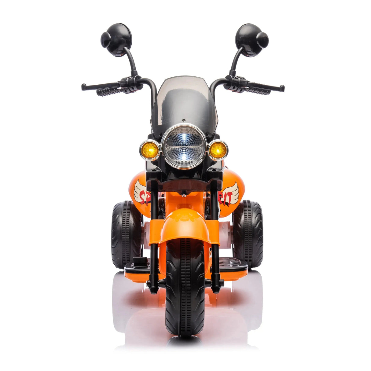 12V 35W Kids 3-Wheel Chopper-Style Cruiser Ride-On Motorcycle with LED Lights