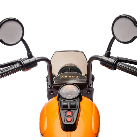 12V 35W Kids 3-Wheel Chopper-Style Cruiser Ride-On Motorcycle with LED Lights