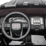 24V GMC Sierra Denali 2-Seater Police Edition Ride-On Truck with EVA Tires, Emergency Siren and Lights, Music, Remote