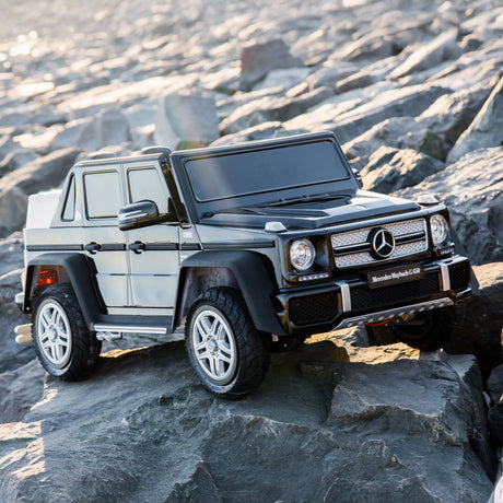 12V Mercedes Maybach G650 Landaulet 1-Seater 4X4 Ride-On Truck with EVA Tires, LED Lights, Music, Remote