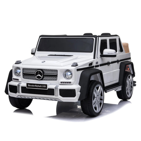 12V Mercedes Maybach G650 Landaulet 1-Seater 4X4 Ride-On Truck with EVA Tires, LED Lights, Music, Remote