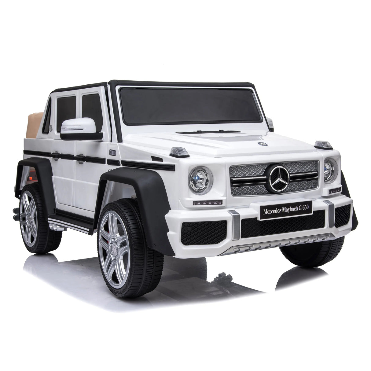 12V Mercedes Maybach G650 Landaulet 1-Seater 4X4 Ride-On Truck with EVA Tires, LED Lights, Music, Remote