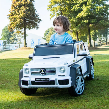 12V Mercedes Maybach G650 Landaulet 1-Seater 4X4 Ride-On Truck with EVA Tires, LED Lights, Music, Remote