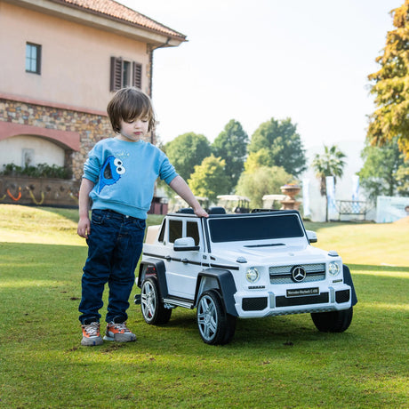 12V Mercedes Maybach G650 Landaulet 1-Seater 4X4 Ride-On Truck with EVA Tires, LED Lights, Music, Remote