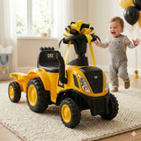 Toddlers CAT Holland Tractor Trailer Foot-to-Floor Ride-On with Detachable Trailer, Sound