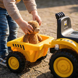 Toddlers CAT Holland Tractor Trailer Foot-to-Floor Ride-On with Detachable Trailer, Sound