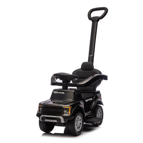 3-In-1 Licensed Ford Raptor Ride-On Push Car with Detachable Parent Handle, Guardrails