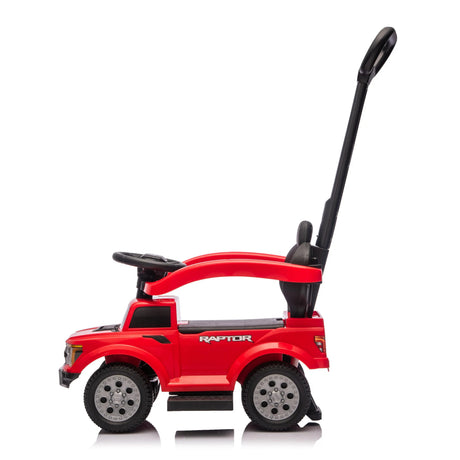 3-In-1 Licensed Ford Raptor Ride-On Push Car with Detachable Parent Handle, Guardrails