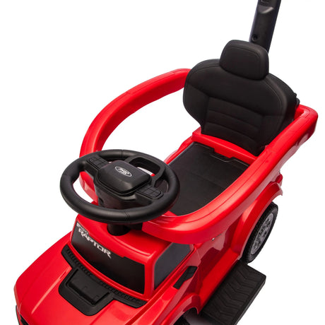 3-In-1 Licensed Ford Raptor Ride-On Push Car with Detachable Parent Handle, Guardrails