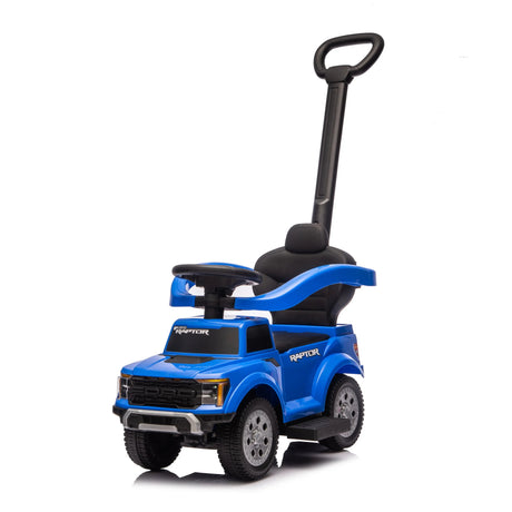 3-In-1 Licensed Ford Raptor Ride-On Push Car with Detachable Parent Handle, Guardrails
