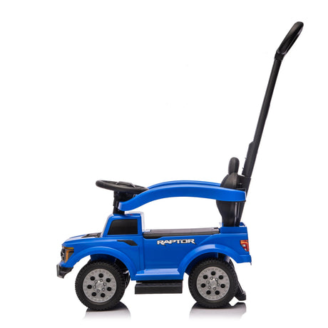 3-In-1 Licensed Ford Raptor Ride-On Push Car with Detachable Parent Handle, Guardrails