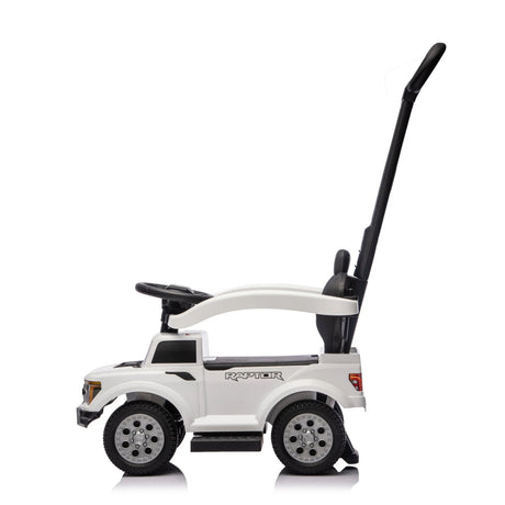 3-In-1 Licensed Ford Raptor Ride-On Push Car with Detachable Parent Handle, Guardrails